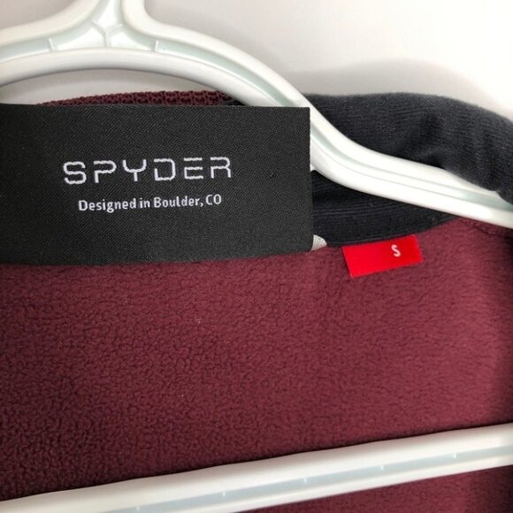 SPYDER Endure Maroon Full Zip Stryke Fleece Jacket Size  Small - Picture 7 of 8